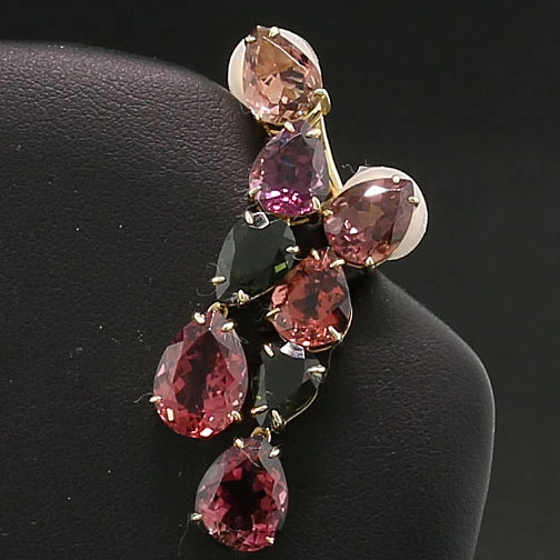 Turmalin Ohrhänger 750er Gelbgold 14.68 ct