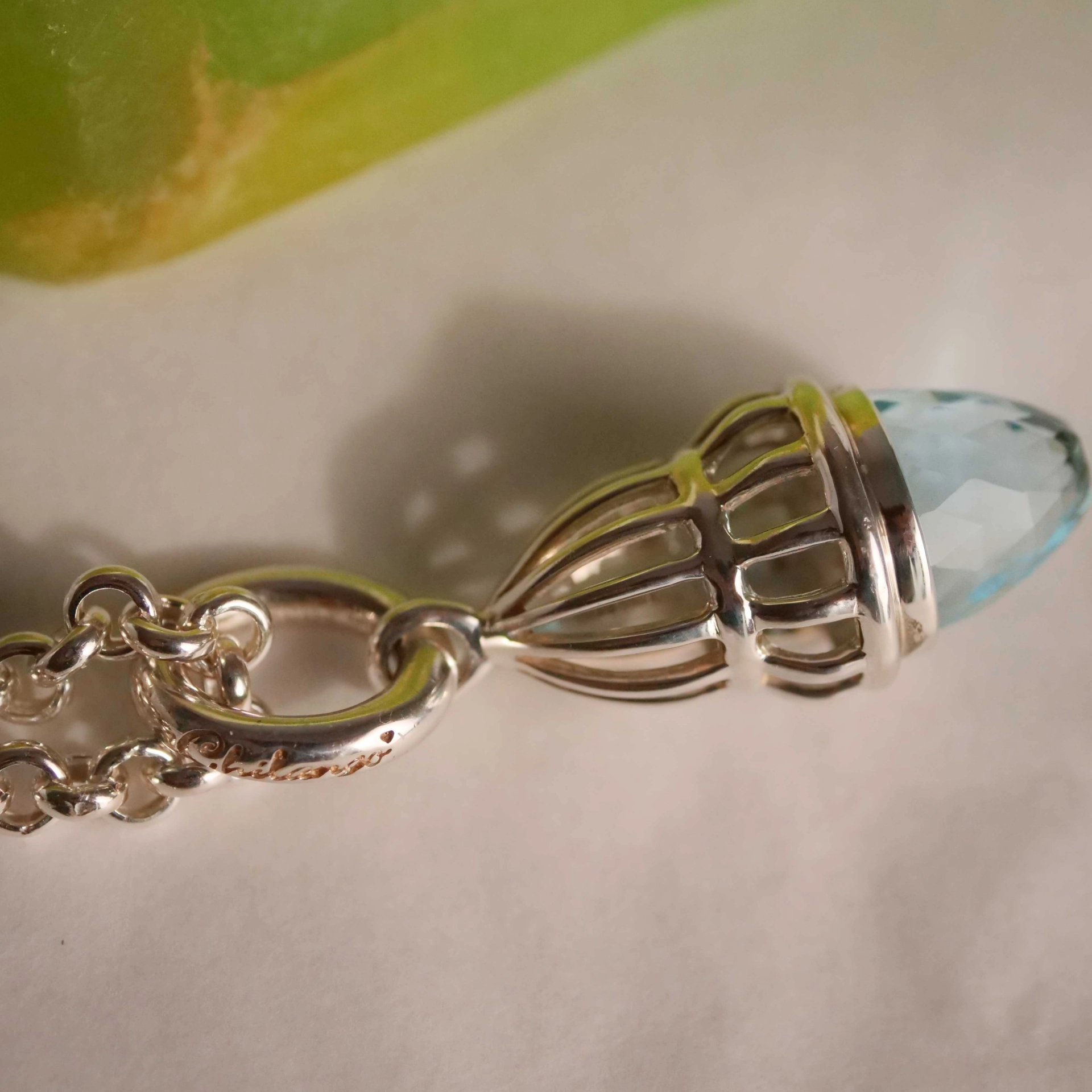 Original Chilango Fairytale  Sky Blue Topaz 925er Silber 68 x 23 mm neu