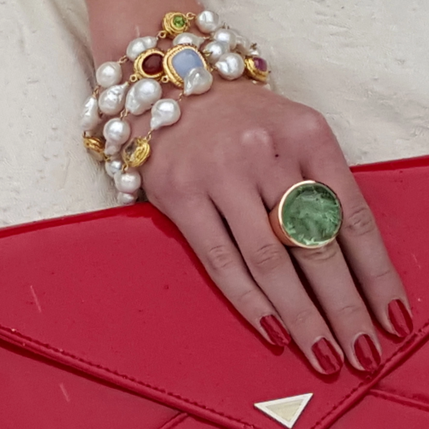 Heliodor Ring ein hellgrüner Beryll..unglaubliche Farbe und Größe mit 80 carat in 750er Rosegold 36