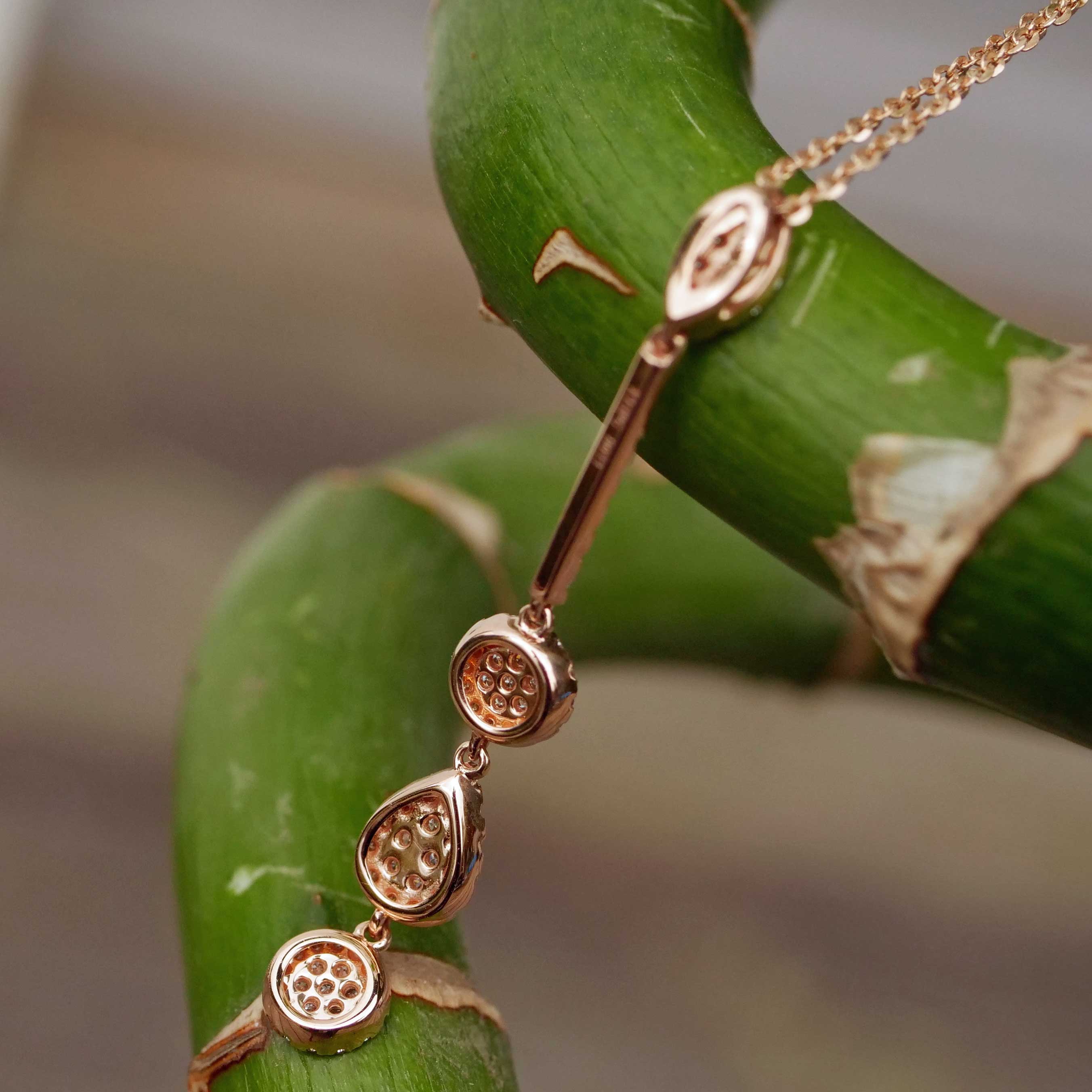 Brillant Anhänger mit Kette 750er Rosegold...Petit Schmuck mit viel Wow 