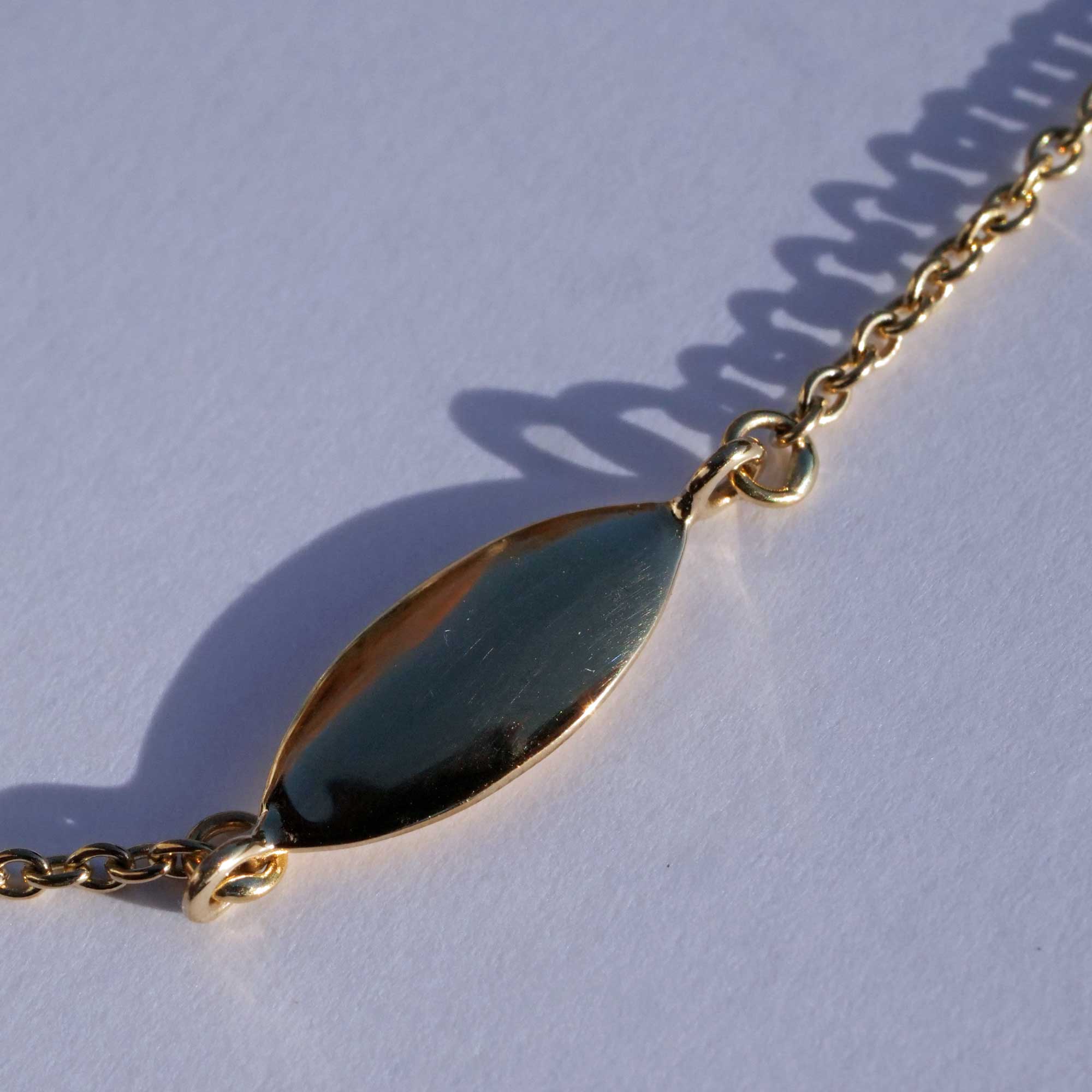 Motion Brillant Collier von Silhouette Schmuck Pforzheim in 585er Gelbgold 0.06 ct W SI  