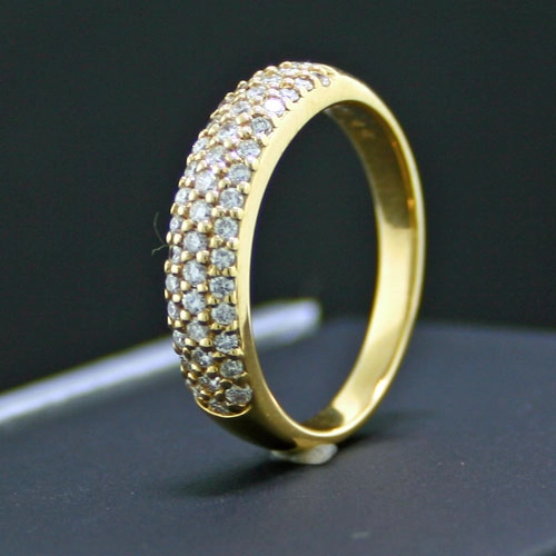 Brillant-Ring, 750/-GG.
