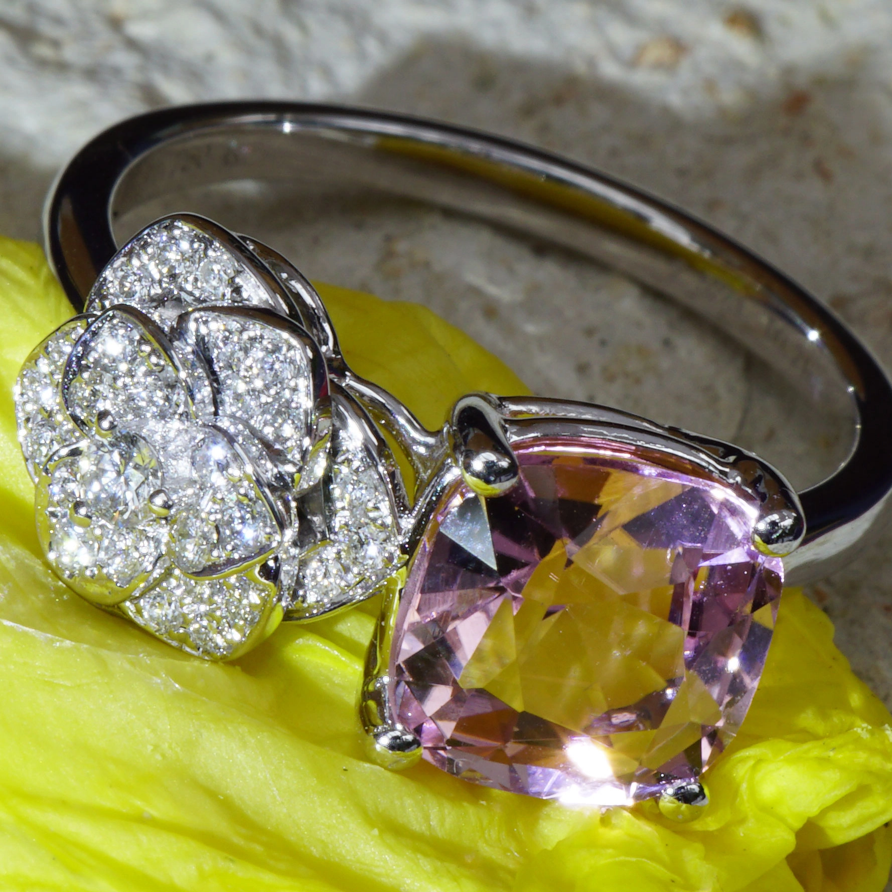 Turmalin Brillant Ring 2.52 ct 0.21 ct TW VS... viva en rose...pinker Turmalin Afghanistan Lupenrein