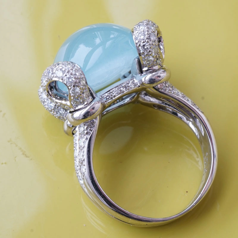 Aquamarin-Brillant-Ring-750er-Weißgold-15.65 ct-1.48 ct