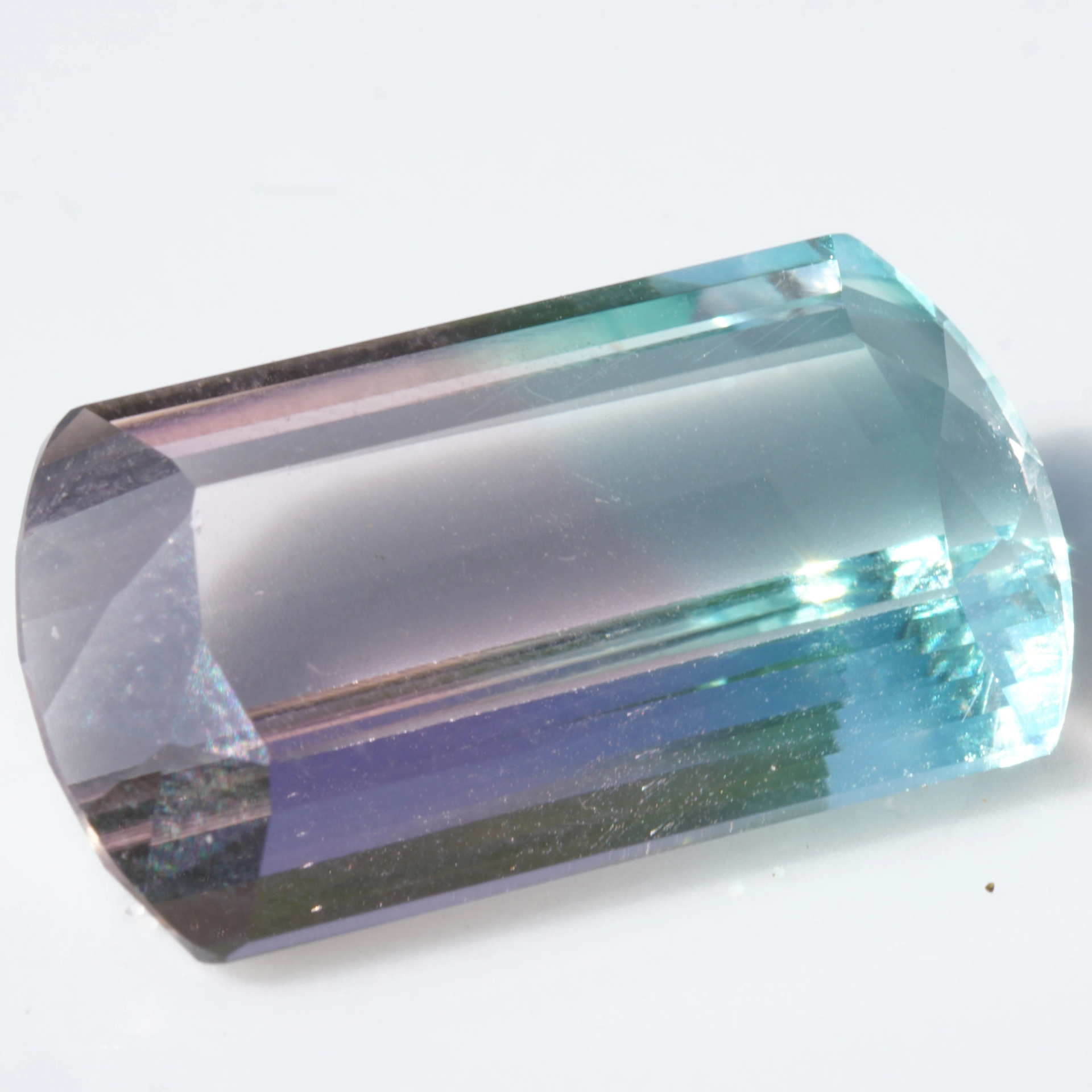 Turmalin Saphir Ring BICOLOR 18 kt Weissgold Afghanistan baby pink blue 14.85 ct