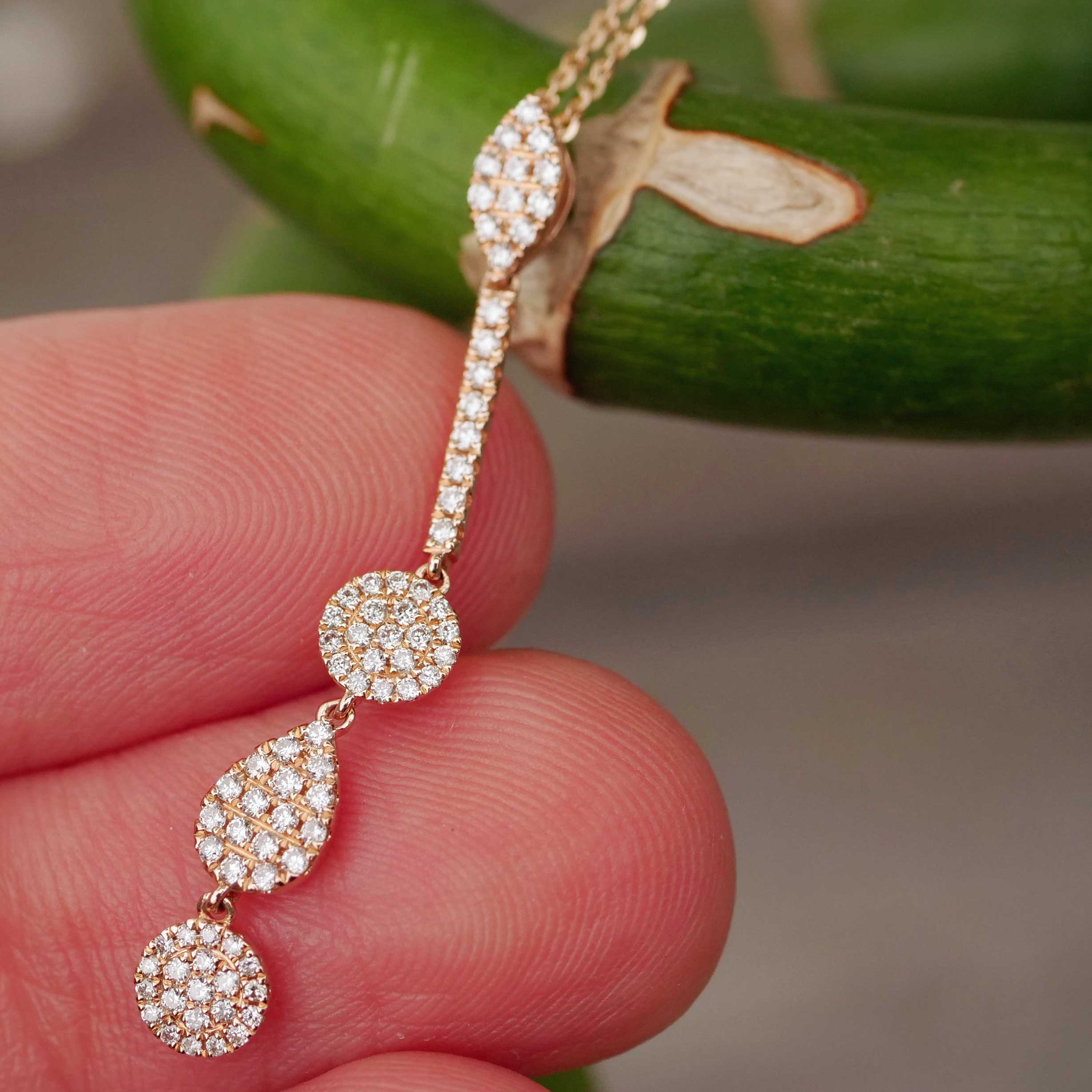 Brillant Anhänger mit Kette 750er Rosegold...Petit Schmuck mit viel Wow 