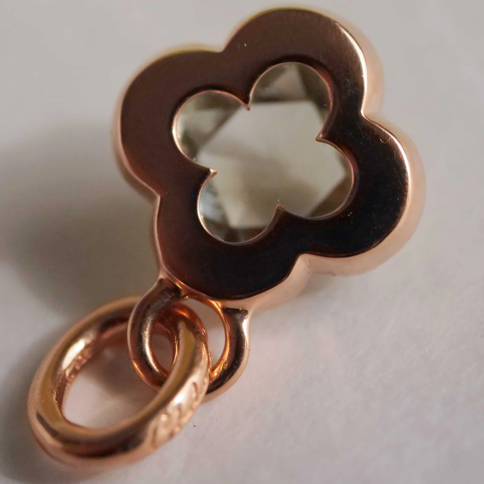 Original Chilango Amethyst Anhänger Lilly Flower out of Nature 925er Silber Rose Gold plated