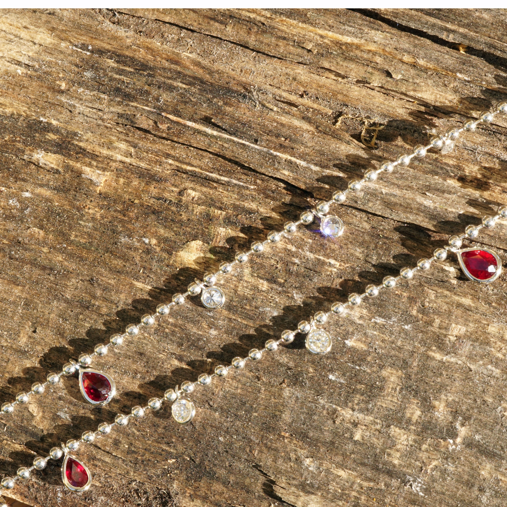 Rubin Brillant Collier 1.24 ct TW / VS 1.26 ct pigeonblood unbehandelt....rot wie die Liebe