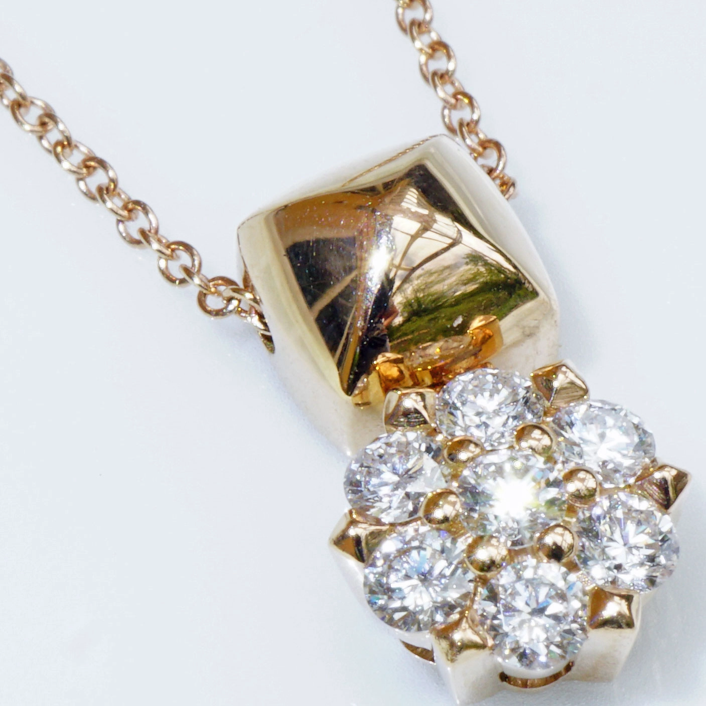 Brillant Anhänger mit Kette 750er Rosegold 0.39 ct...Bella Italia...hochwertiger Brillantschmuck Ros