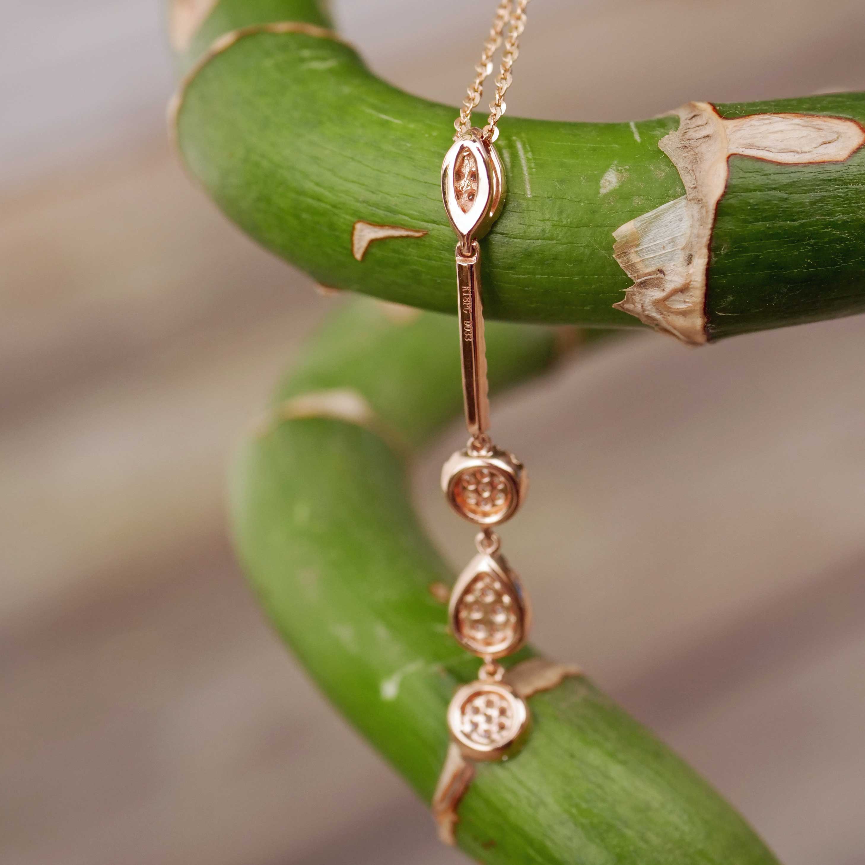 Brillant Anhänger mit Kette 750er Rosegold...Petit Schmuck mit viel Wow 