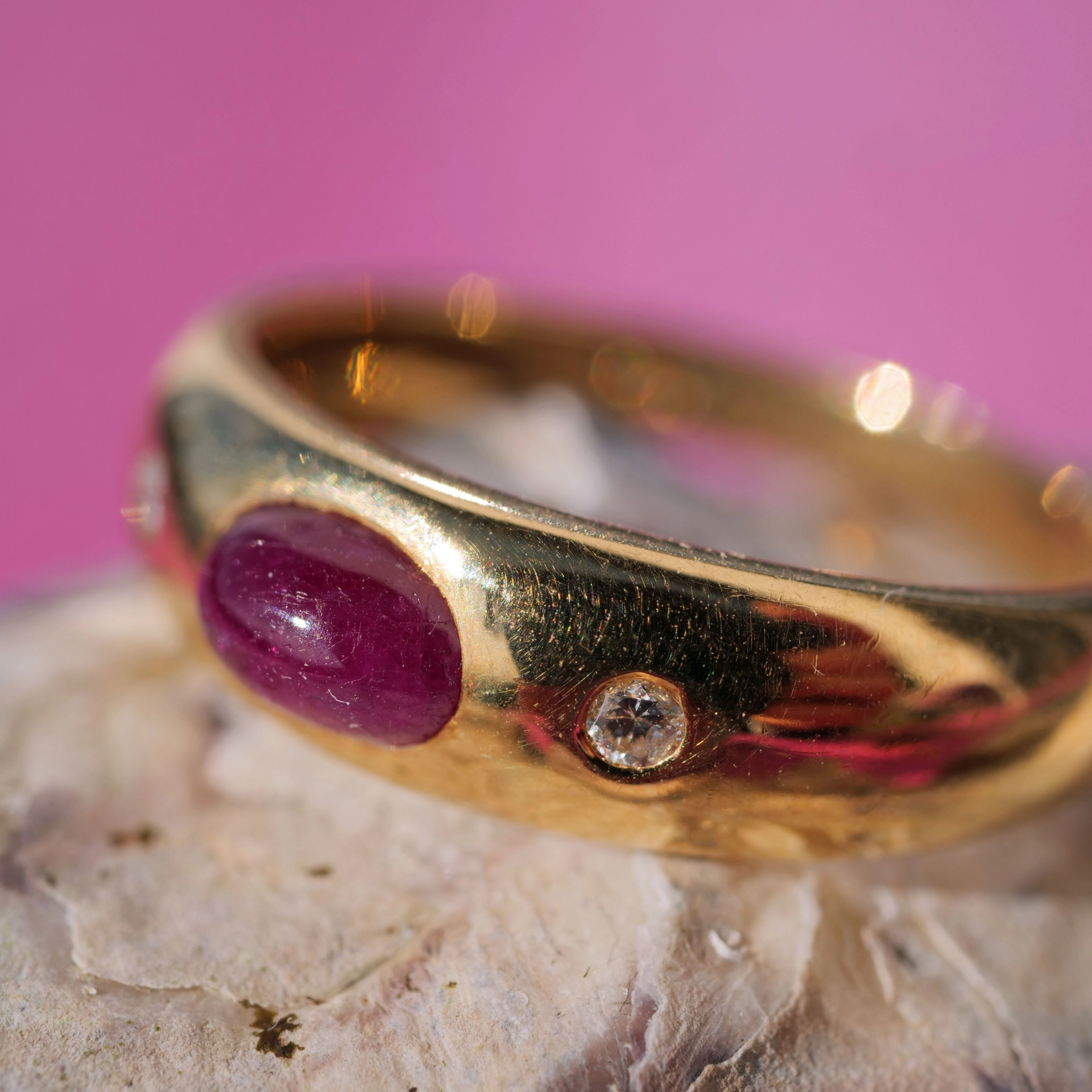 Smaragd Rubin Saphir Brillant Band Ringe 750er Gelbgold neu und ungetragen massiv