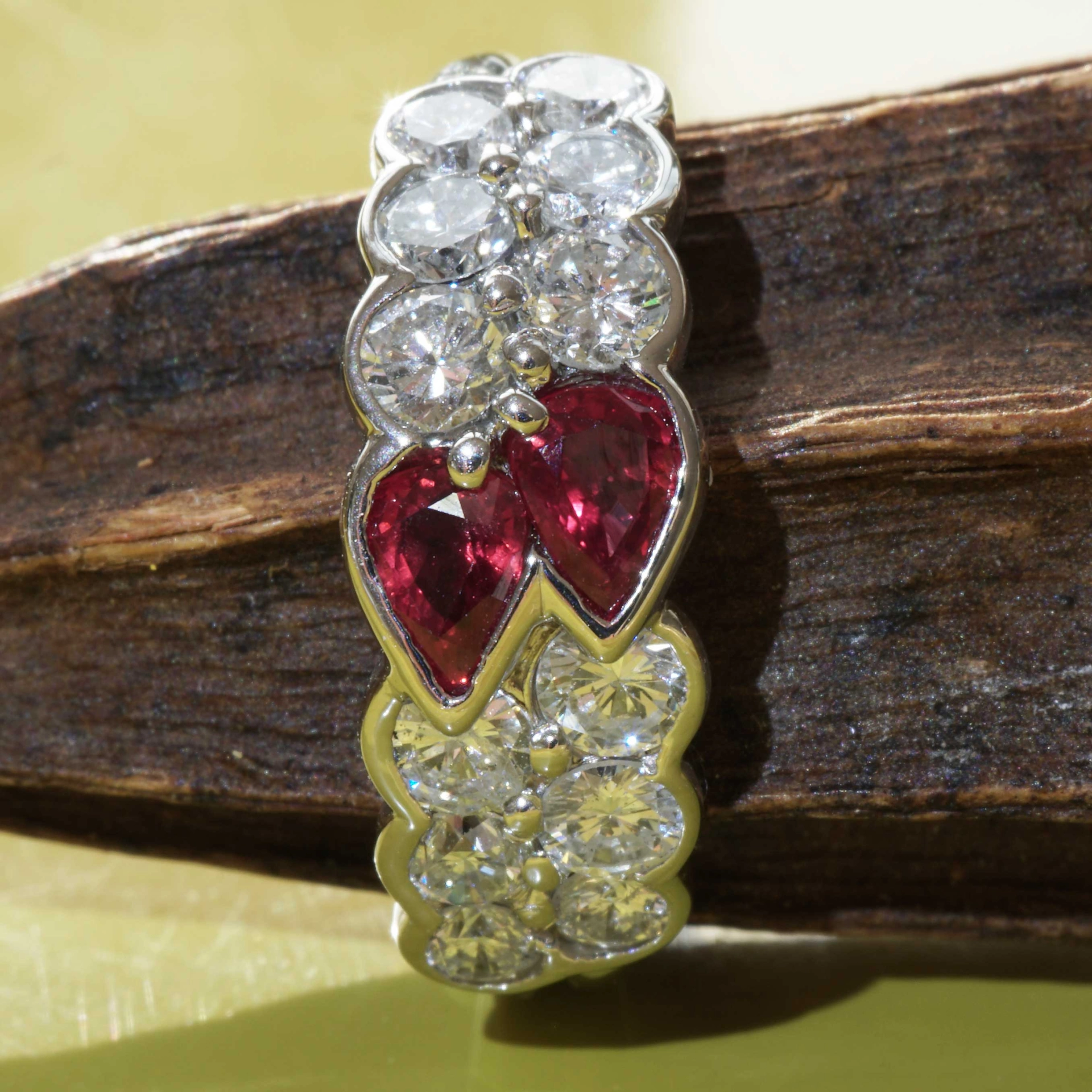 Rubin Brillant Ring 900er Platin 0.72 ct 1.13 ct .....da lächelt einem eine tolle Qualität entgegen
