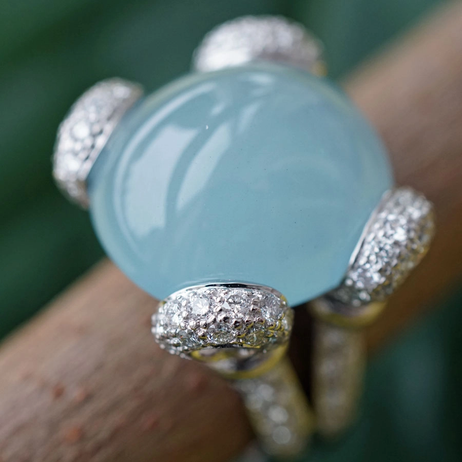 Aquamarin-Brillant-Ring-750er-Weißgold-15.65 ct-1.48 ct