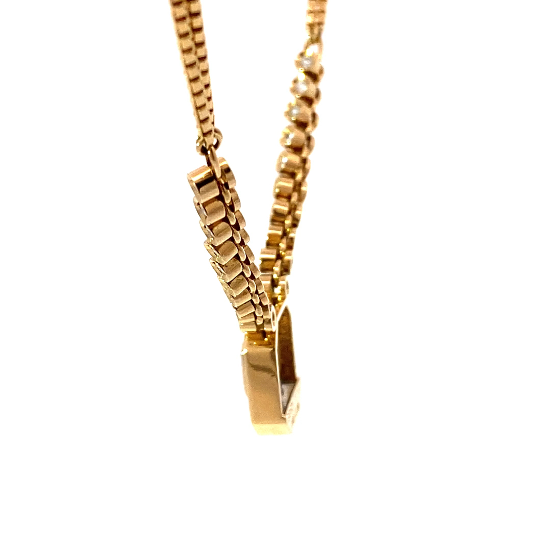 Smaragd Brillant Collier 750er Gelbgold Platin...super elegant..0.58 ct W SI