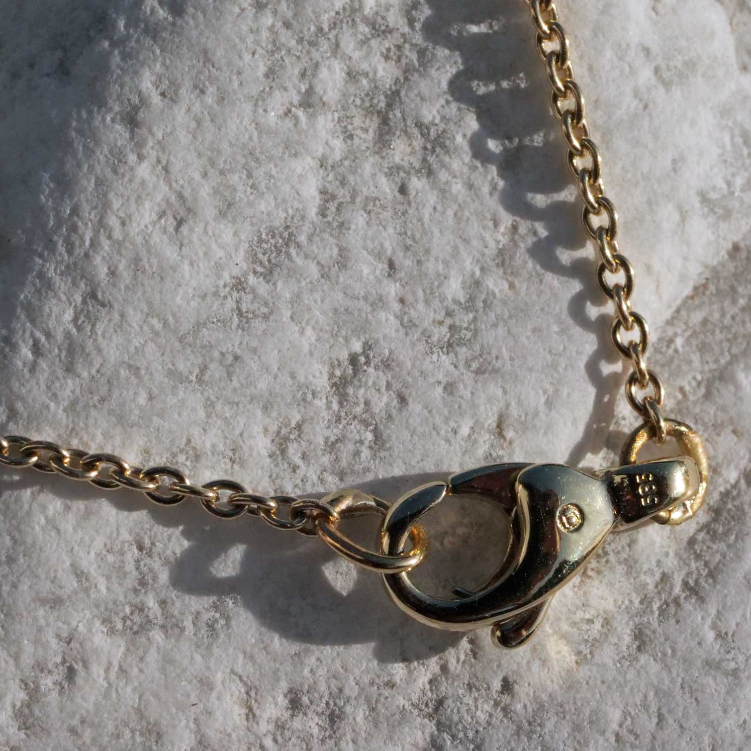 Motion Brillant Collier von Silhouette Schmuck Pforzheim in 585er Gelbgold 0.06 ct W SI  