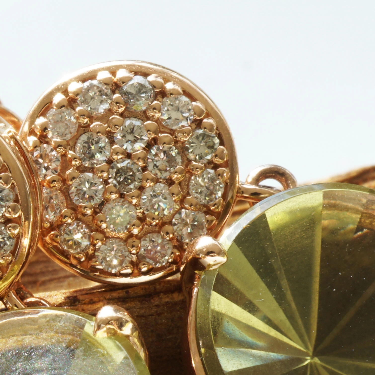 Lemoncitrin Brillant Ohrstecker 750er Rosegold Mastercut...grandioser Strahlenschliff