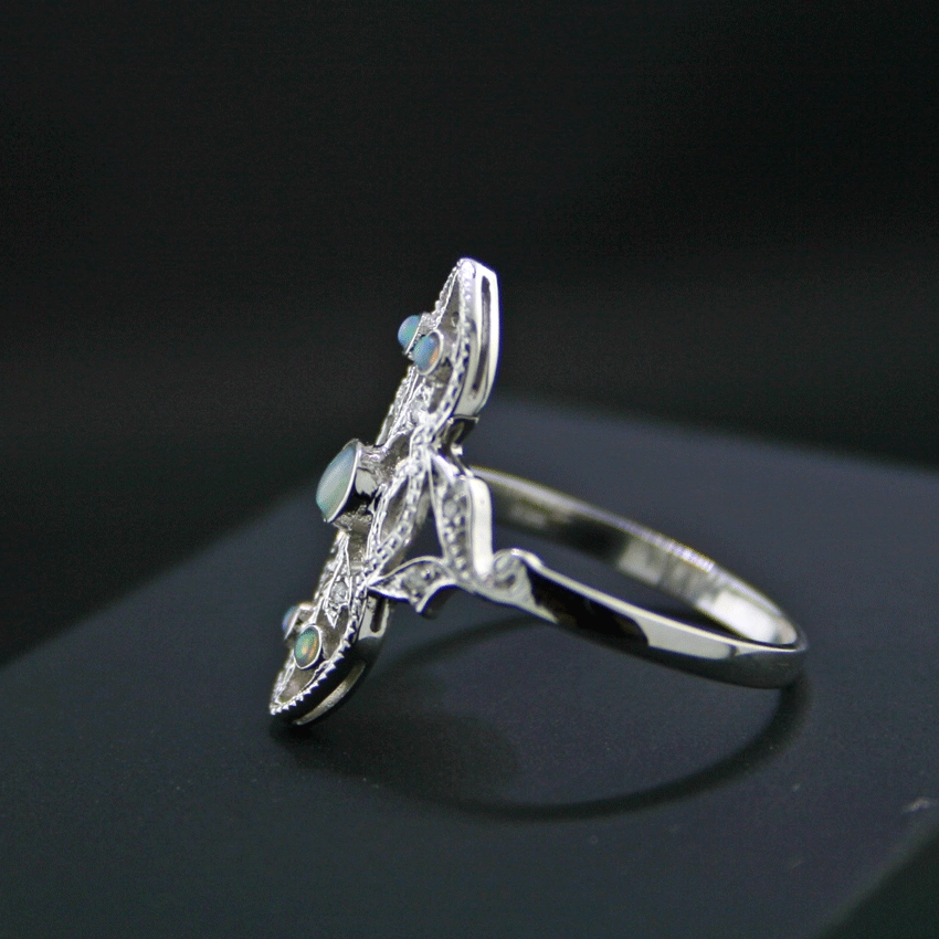 Ring im Jugendstil, 375/-WG.