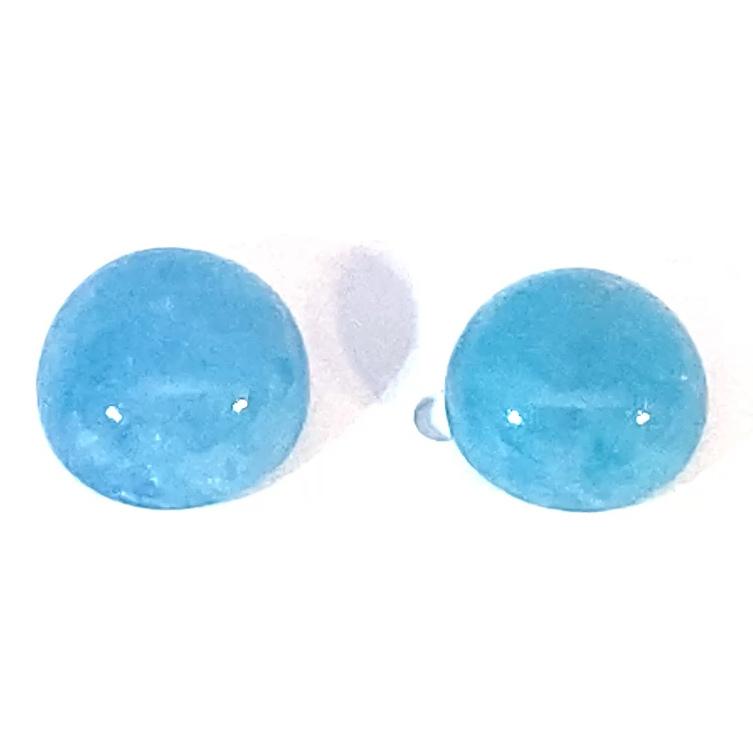 Paraiba Turmalin Cabochons 1.6 und 2 ct schwimmbadblau vml. Brasilien mit GLA Zertifikat 