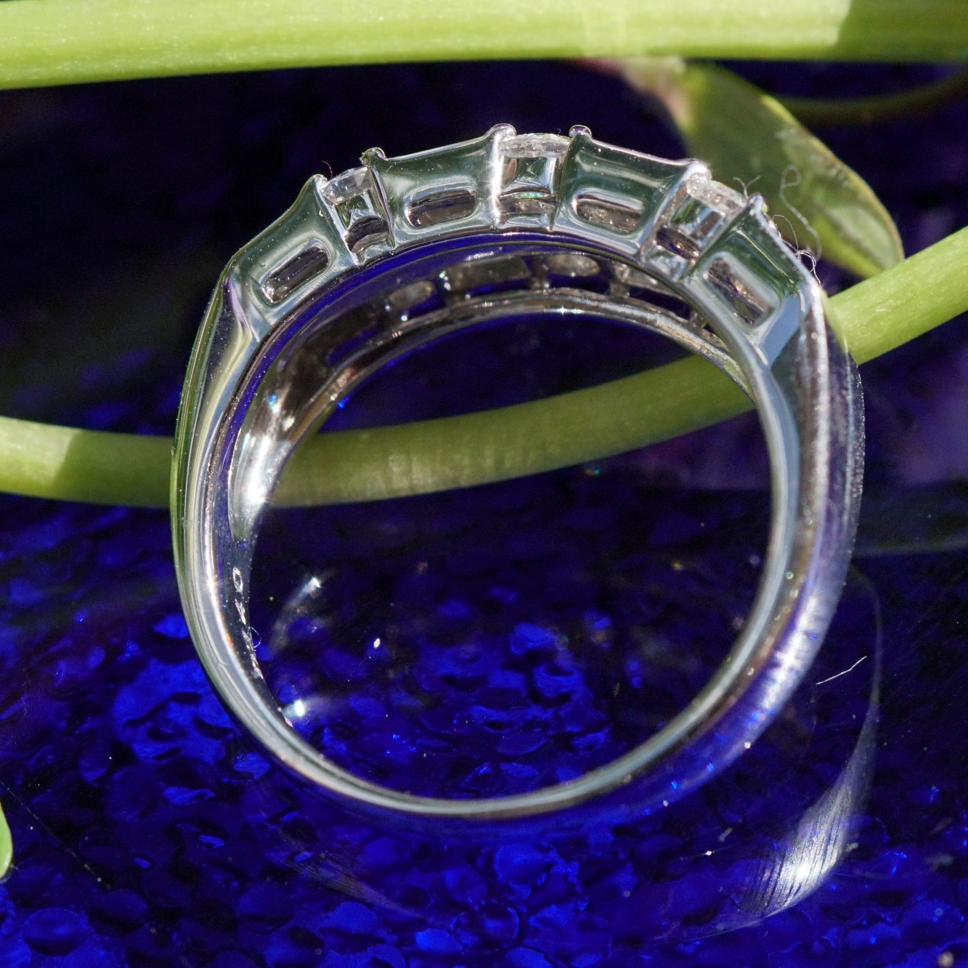 Baguette Brillant Ring 1.40 ct TW-W / VS-SI 900er Platin massive Handarbeit