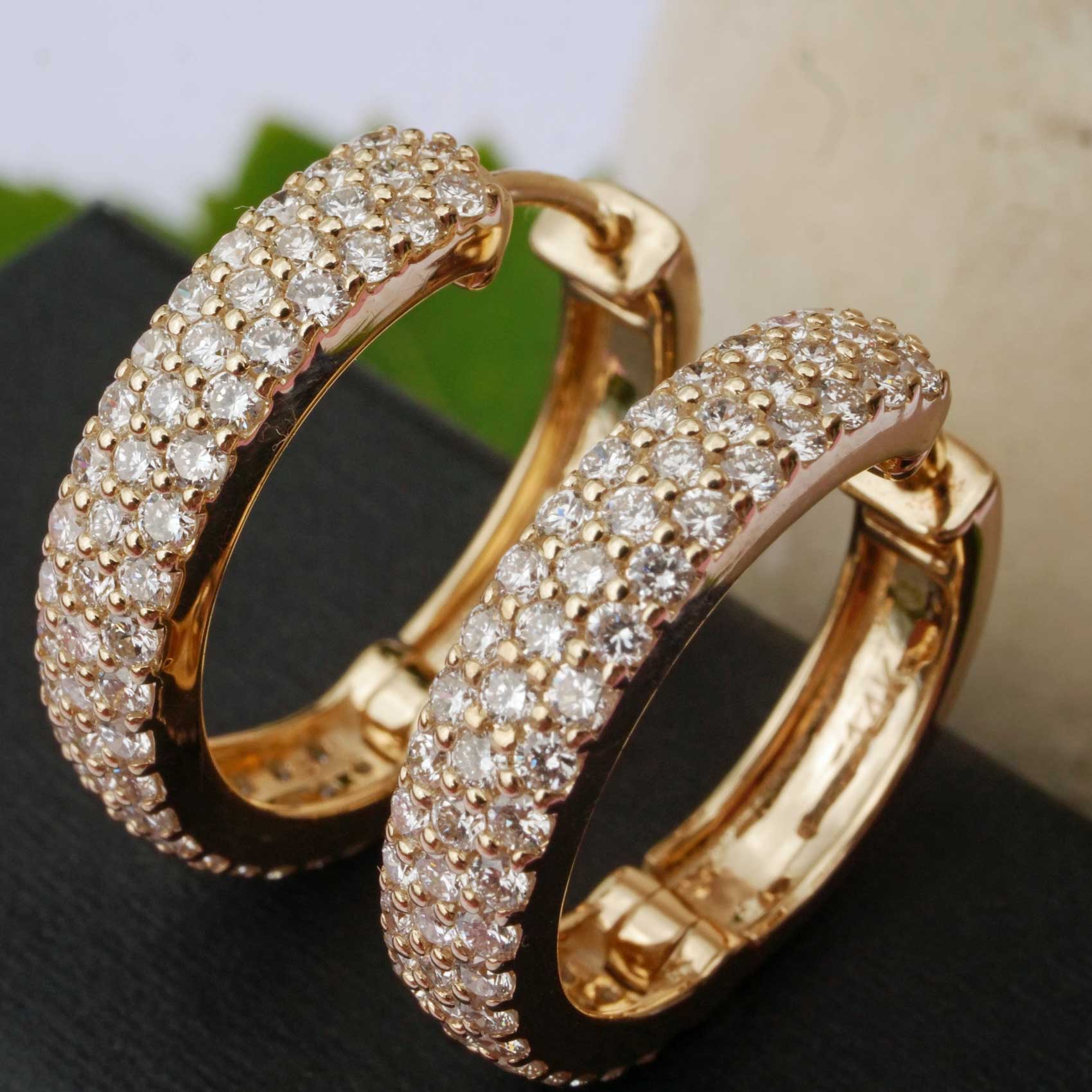 Brillant Klapp Creolen 1.39 ct TW VS Labor Diamanten in 585er Gelbgold.... für ein Bruchteil des Naturdiamant Preises   Brillant Klapp Creolen 1.39 ct TW VS Labor Diamanten in 585er Gelbgold.... für ein Bruchteil des Naturdiamant Preises