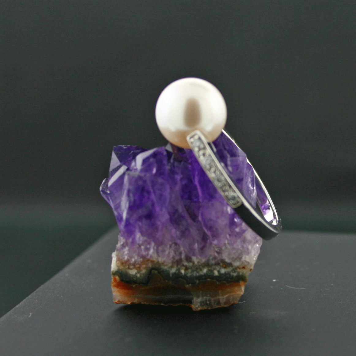 Ring, 750/-Weißgold., massiv