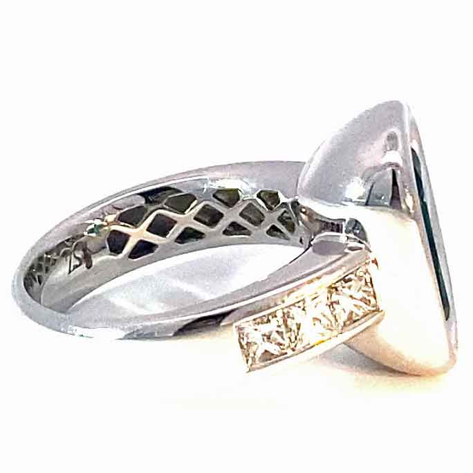 Turmalin Diamant Ring 750er Weissgold Neon Blau Tiffany Blue Afghanistan 8.05 ct Investment Edelstein selten