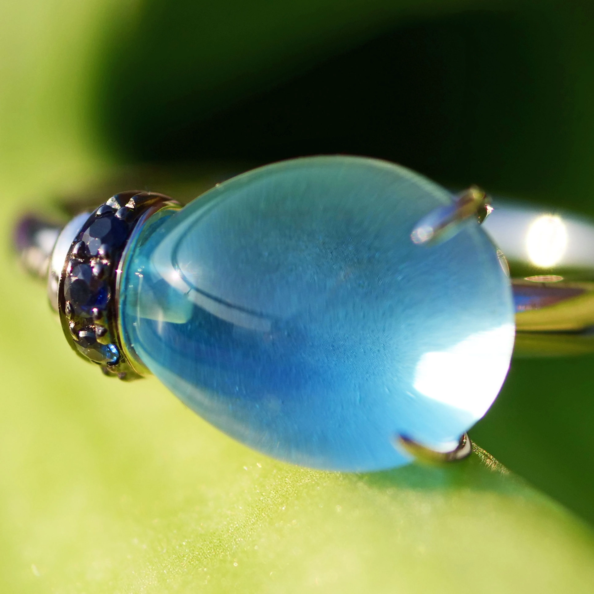 Saphir Topas Ring 750er Weissgold Valenza .....bella Italia....tolle Kombi Möglichkeiten