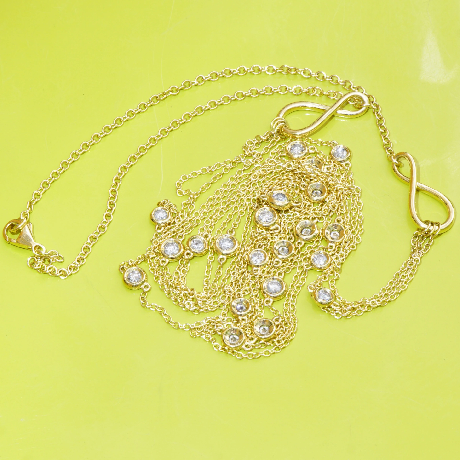 Brillant Collier 750er Gelbgold 1.38 ct...Bella Italia...hochwertiger Brillantschmuck