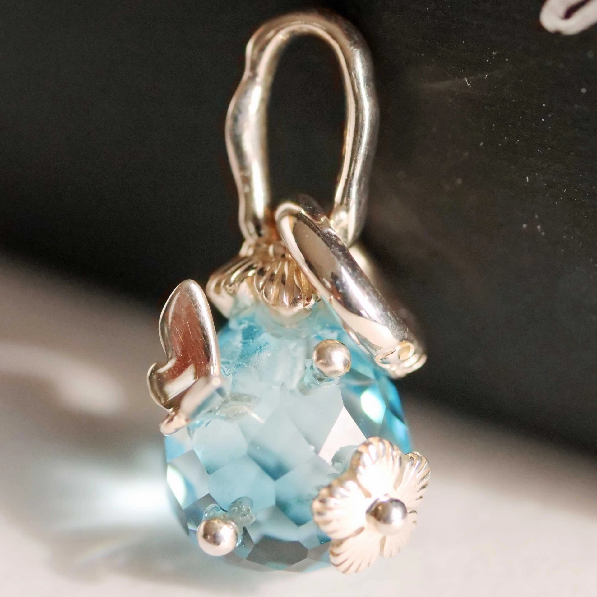 Original Chilango Blue Topaz Pampel Star Papillon Sonder Edition mit Schmetterling Appliken