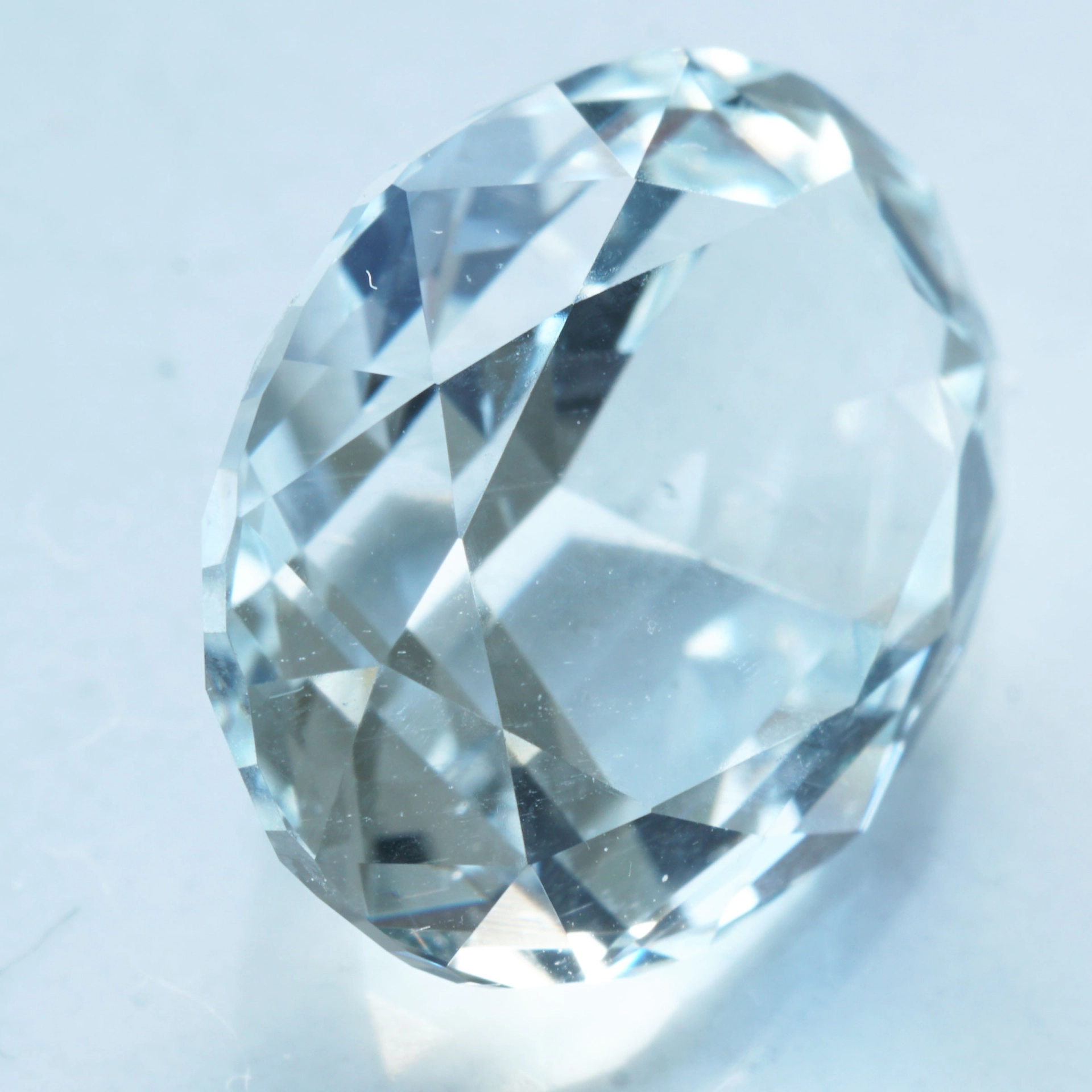 Goshenit Beryll Ring 4.82 ct 750er Gelbgold Mosambik...farblose Reinform