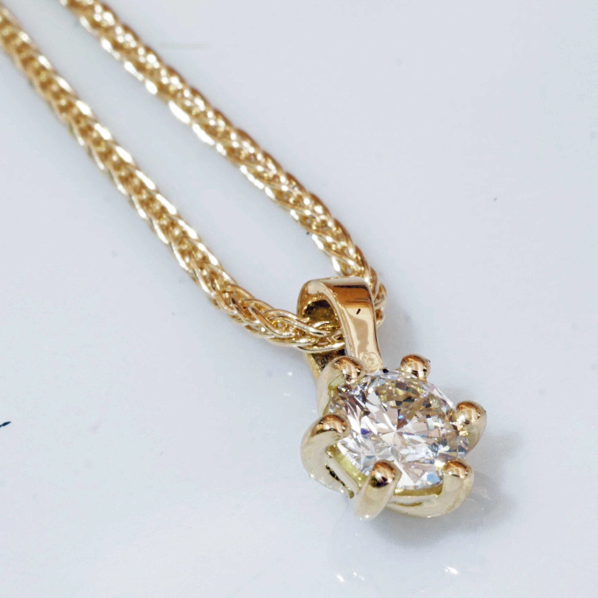 Brillant Ring Anhänger Ohrstecker 750er Gelbgold Set 1.20 ct Getönt VS Silhouette Schmuck