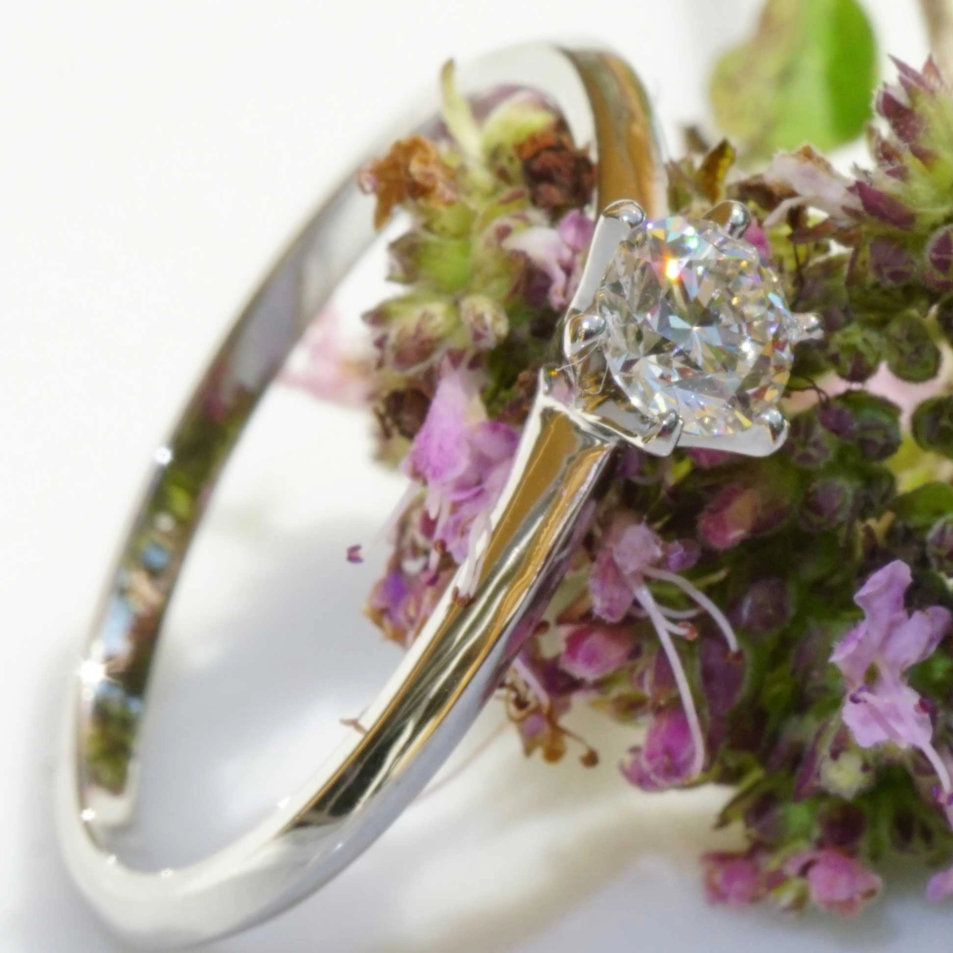Brillant Ring Anhänger Ohrstecker 750er Weissgold Set 1.20 ct Getönt VS Silhouette Schmuck