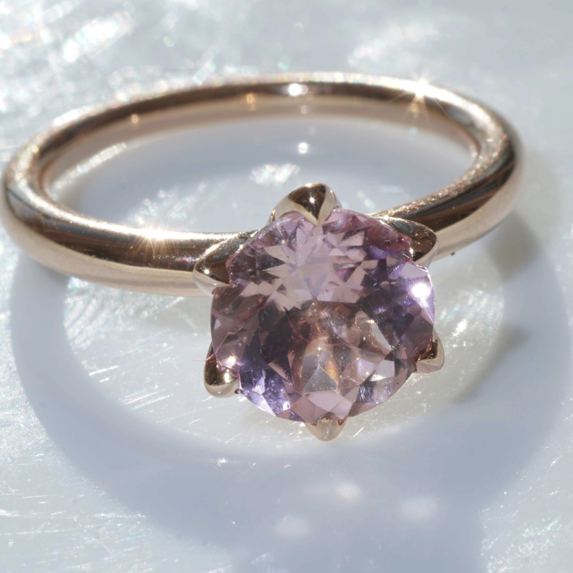 Bestseller Kombinationsring..pink Turmalin Ring in 750er Rosegold hergestellt in Valenza...toll mass