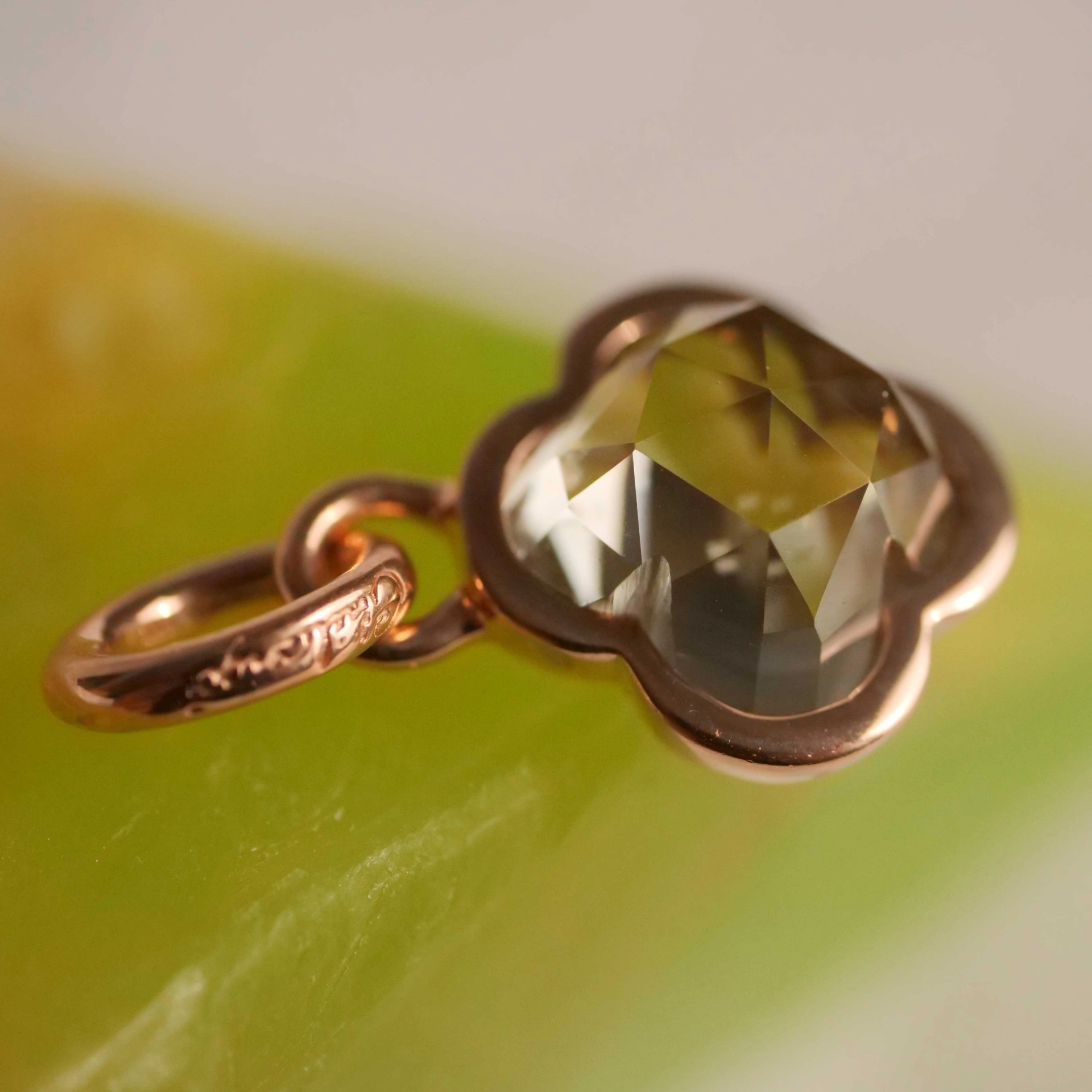 Original Chilango Amethyst Anhänger Lilly Flower out of Nature 925er Silber Rose Gold plated