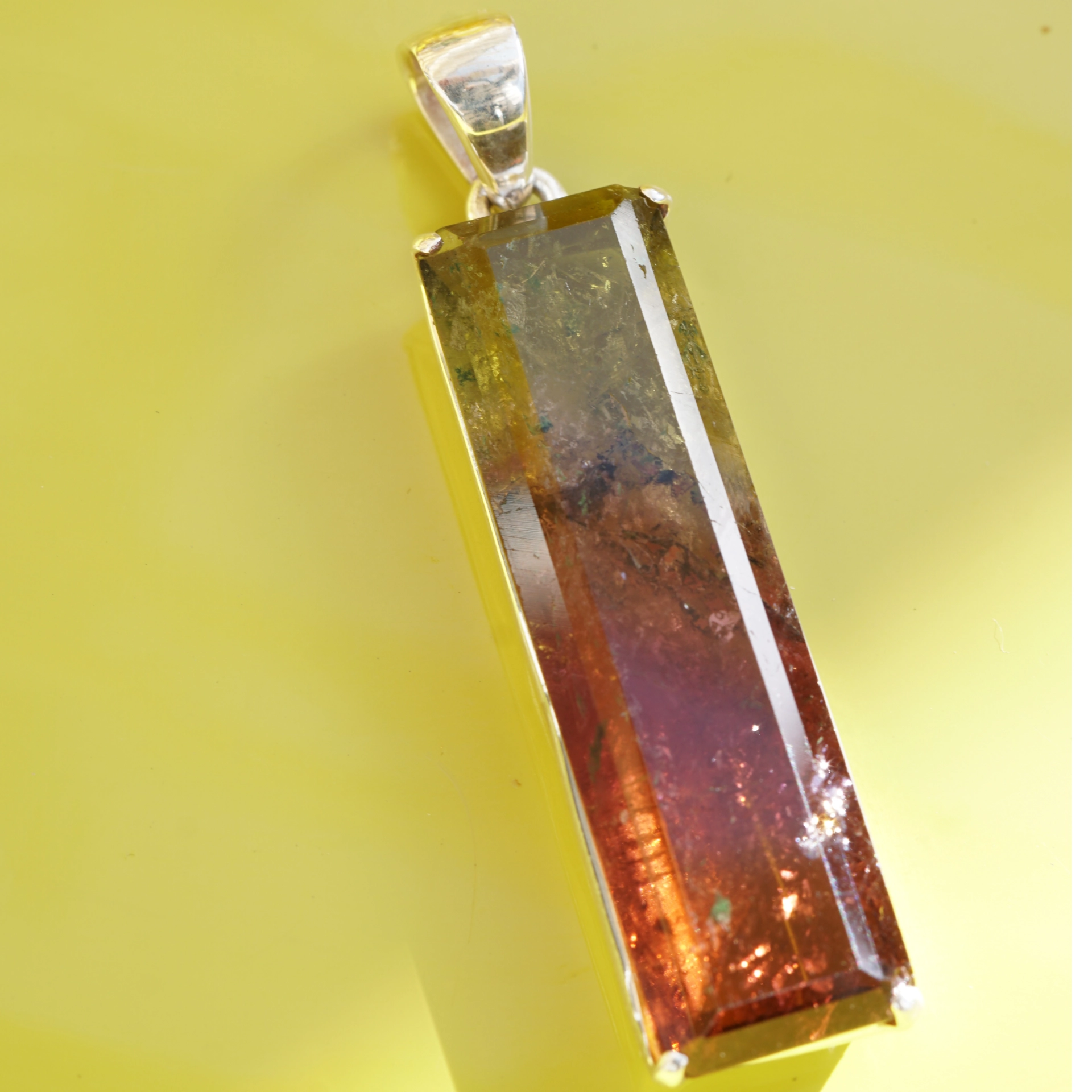 Turmalin Anhänger 925er Silber ca. 70 carat wunderschöner Wassermelonenturmalin
