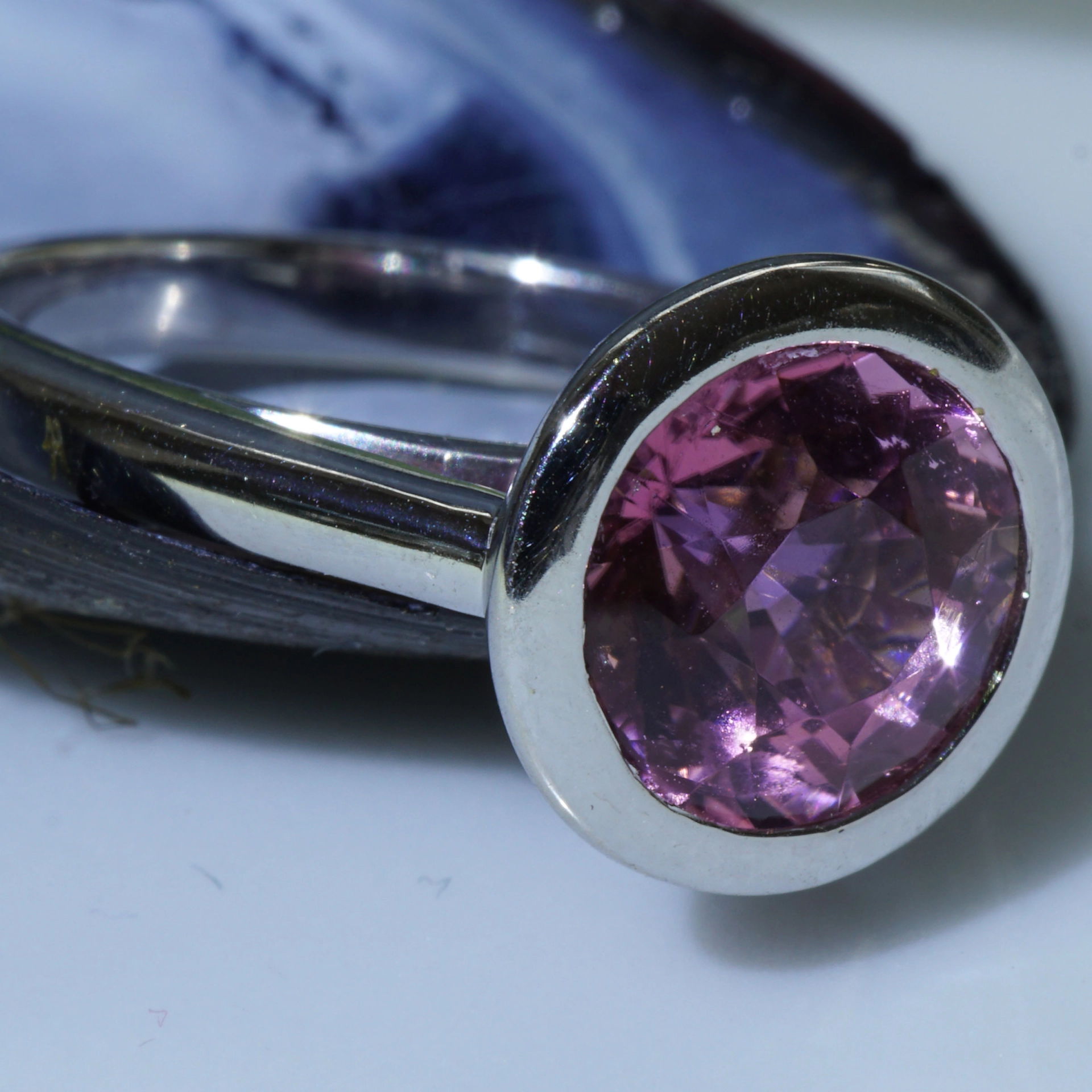 Pink Turmalin Ring AAA+ Afghanistan 3.32 ct unbehandelt! 750er Weissgold Brillanz/Leuchtkraft WoW