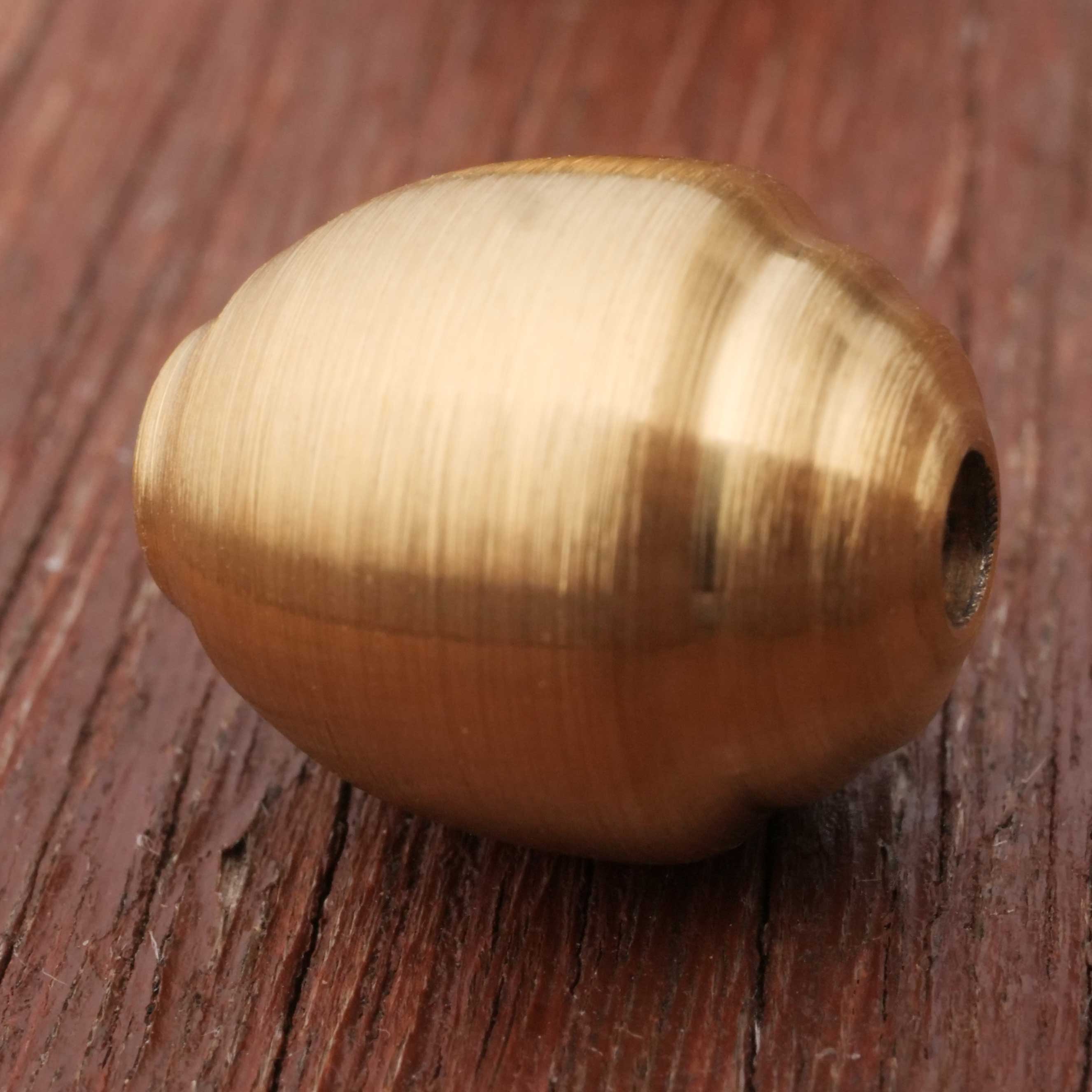 Tahitiperlförmige Wechsel Schliesse Edelstahl vergoldet matt gelasert 14 x 11,5 mm