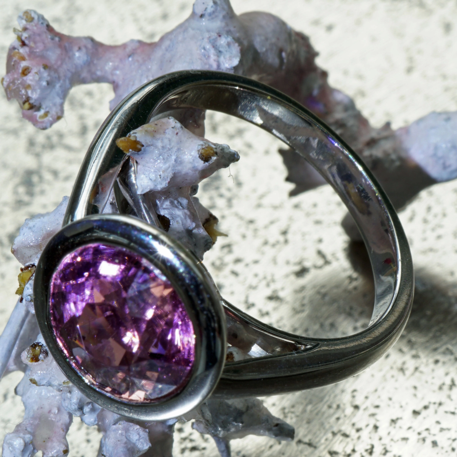 Pink Turmalin Ring AAA+ Afghanistan 3.32 ct unbehandelt! 750er Weissgold Brillanz/Leuchtkraft WoW