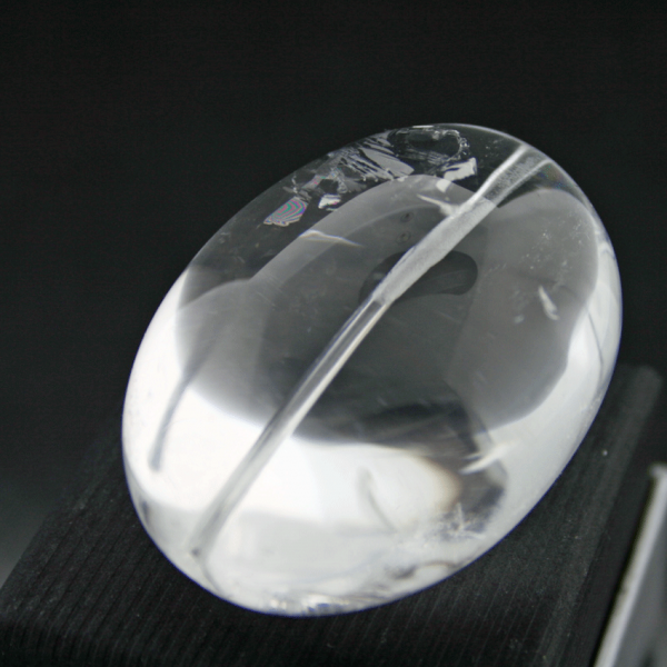 Bergkristallkugel, getrommelt, 40 x 30 mm
