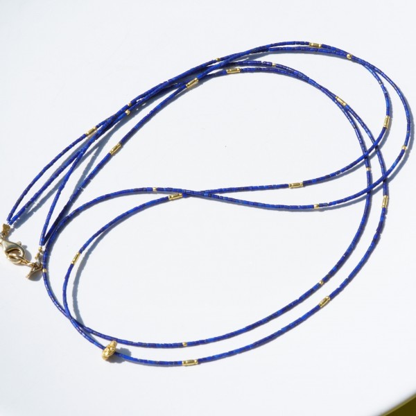 Lapis Lazuli Necklace ...out of Kleopatra´ s treasure box...with 900er fine gold