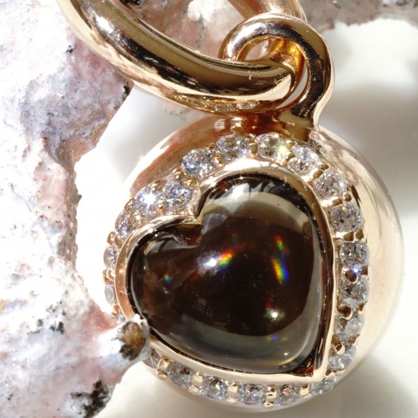 The best Silver Jewelery forever....Heartball with Smokey Quartz