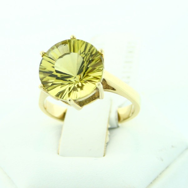 Citrin-Ring, 585er-Gold,14 kt Gelbgold,Sunlight-Schliff,