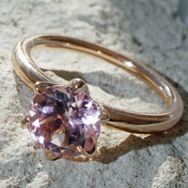 Bestseller Kombinationsring..pink Turmalin Ring in 750er Rosegold hergestellt in Valenza...toll mass