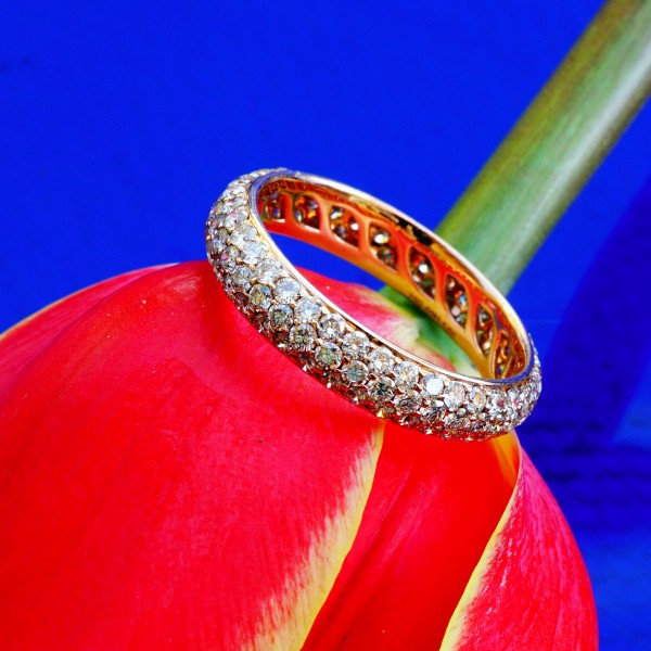Brillant Ring Memoire in 750er Rosegold 1.66 ct weiss vs.....Wahnsinns Brillanz